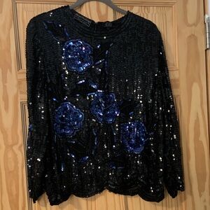Silk Sequined Blouse